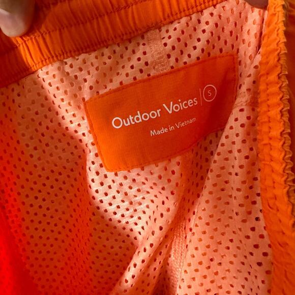 Outdoor Voices Men's Size X-Small SolarCool 7" Beach Shorts Hibiscus Orange NWOT - Picture 7 of 9